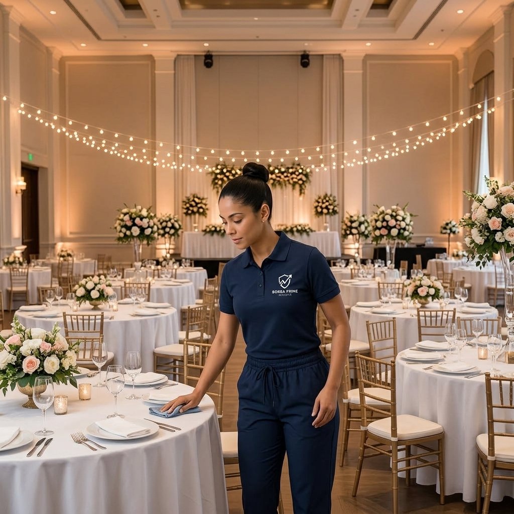 Serviço de limpeza para eventos